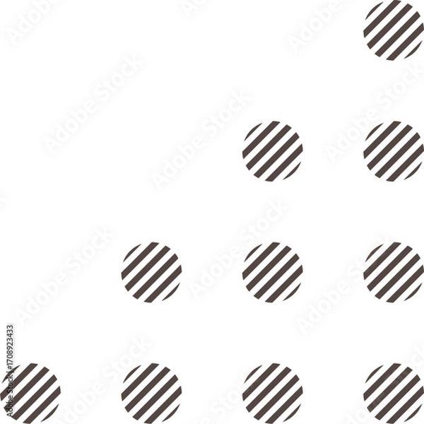 Fototapeta Circular Segment Arrangement for corner decoration