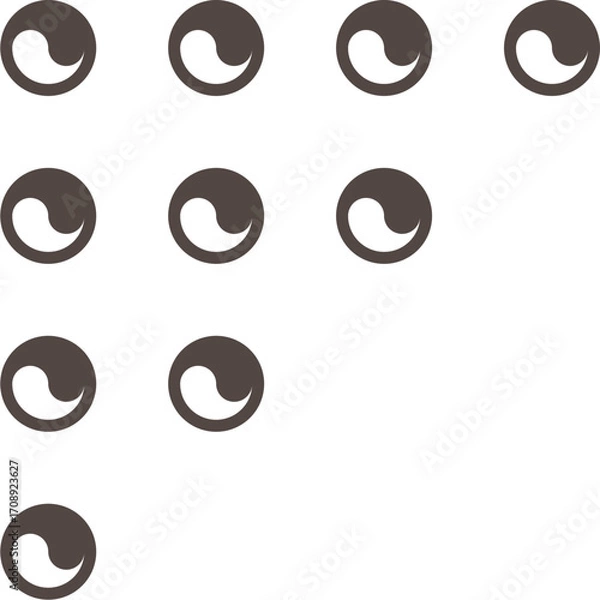 Fototapeta Circular Segment Arrangement for corner decoration