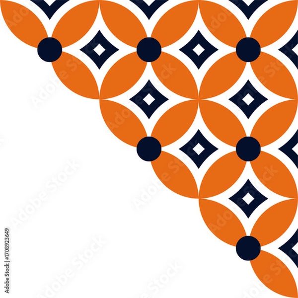 Fototapeta Circular Segment Arrangement for corner decoration