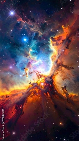 Fototapeta Colorful cosmic nebula