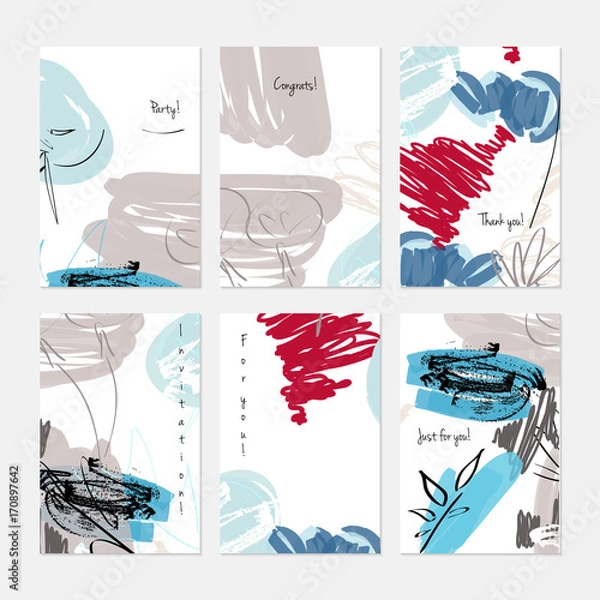 Fototapeta Rough sketched dandelion flowers and seeds on scribbles