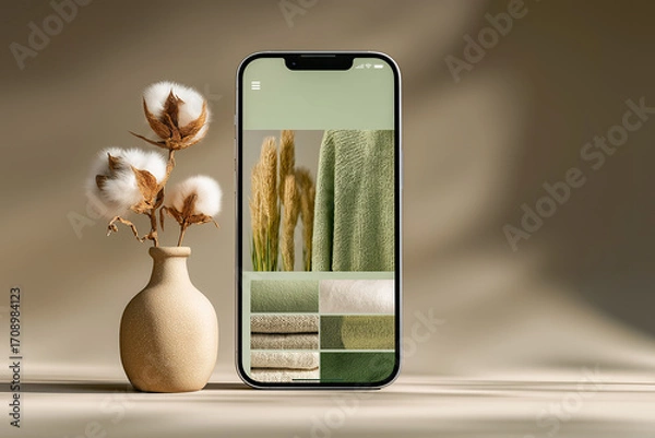 Obraz スマホで見るナチュラルカラーのファッションコーデ