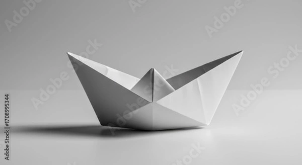 Obraz Folded paper boat design