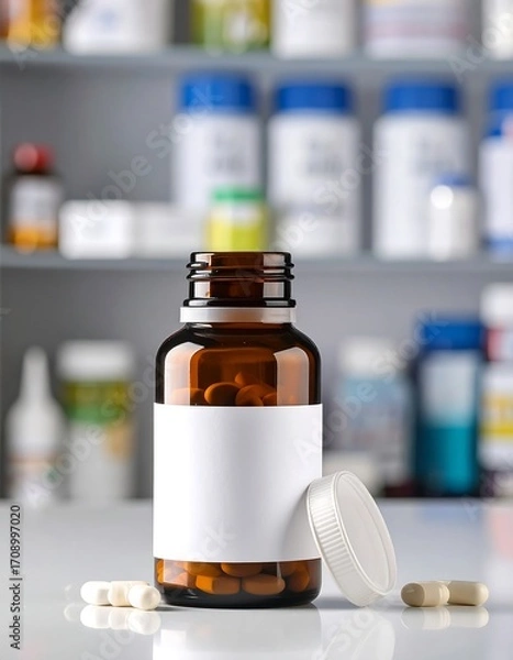 Obraz Pharmacy medicine bottle