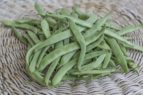 Obraz Fresh green beans isolated