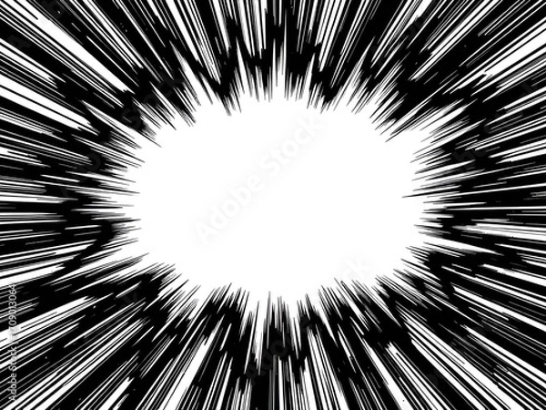 Fototapeta Comic Book Burst Radial Explosion Effect