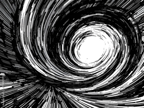 Obraz Abstract Swirling Spiral of Lines