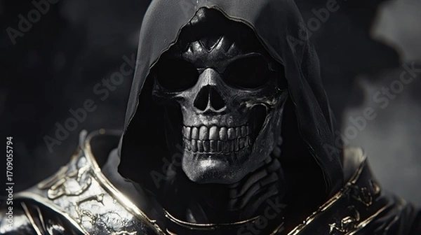 Obraz Dark skull figure in hood