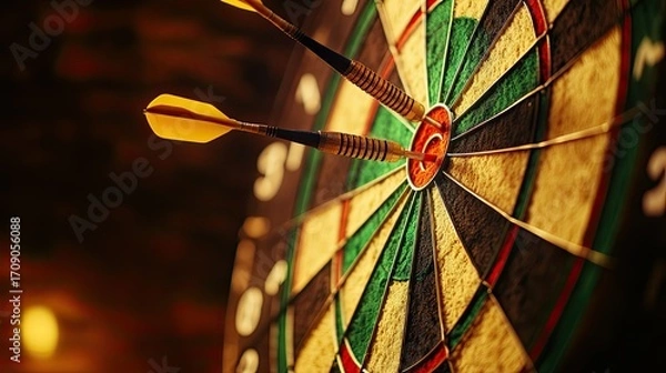 Obraz Darts target close up