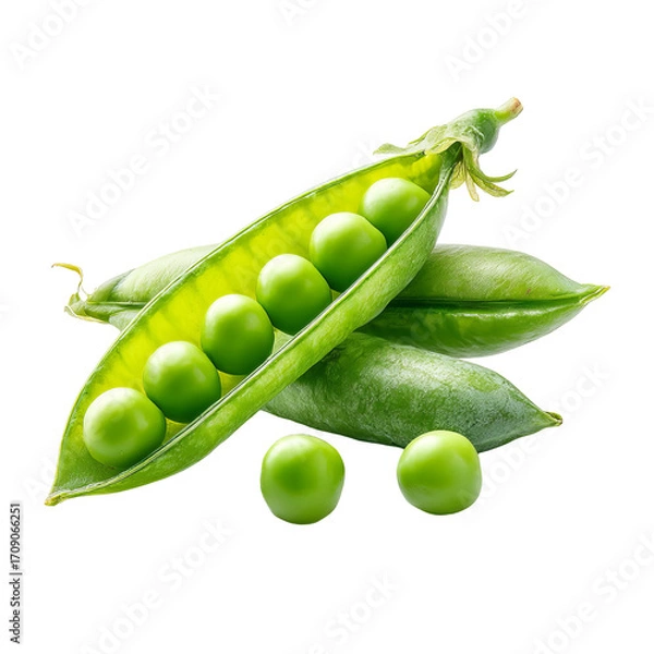 Fototapeta Fresh green peas in pod (1)