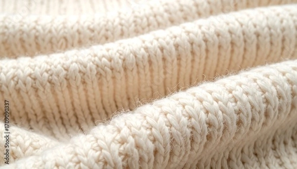 Obraz Cream knitted fabric texture