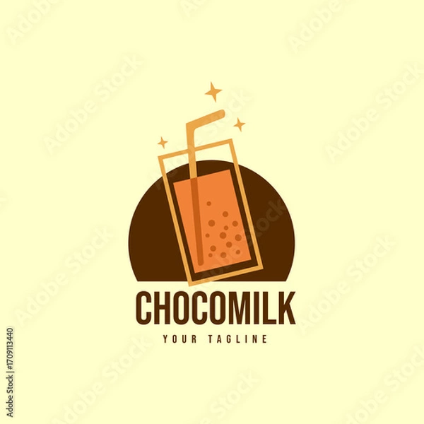 Obraz creative simple choco milk logo design for your business
