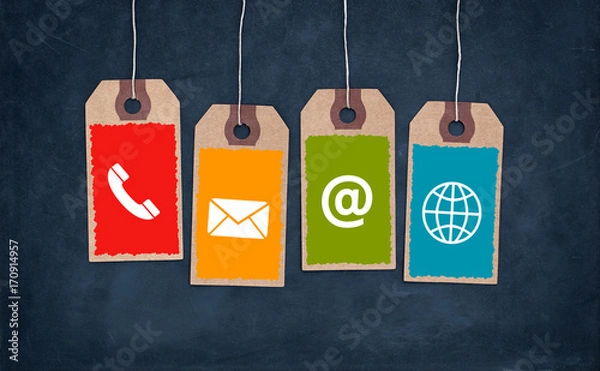 Fototapeta Contact us concept