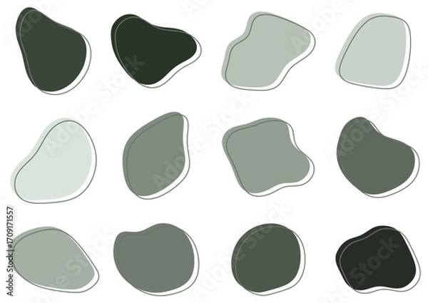 Fototapeta 流体シェイプのセット