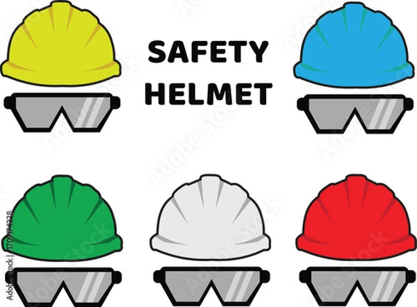 Obraz helmet safety in variant colours