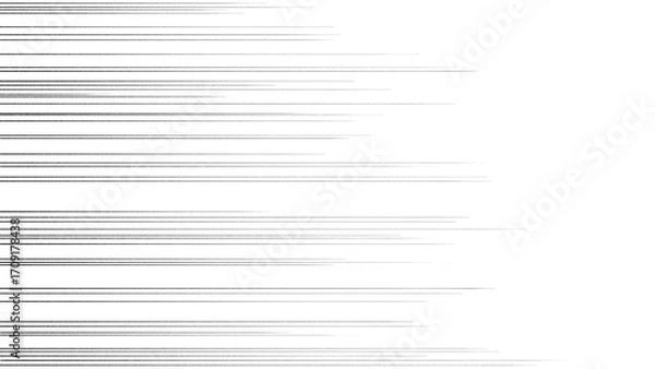 Obraz 背景素材　スピード線　白