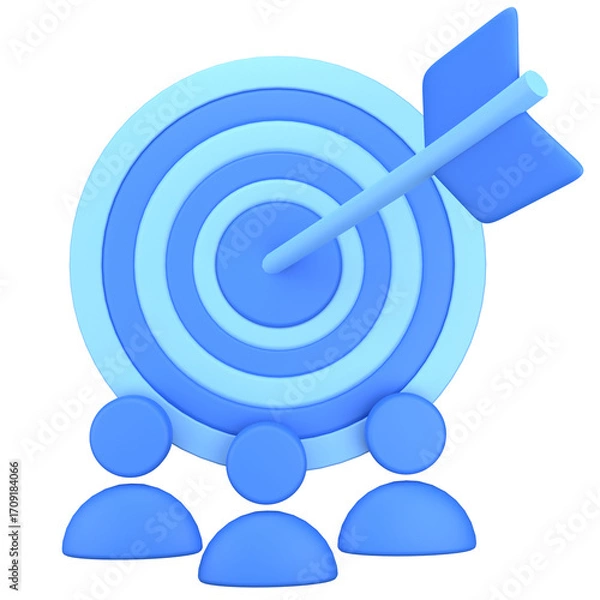 Fototapeta Target Audience Soft 3D Illustration