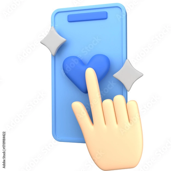 Fototapeta User Engagement Soft 3D Illustration