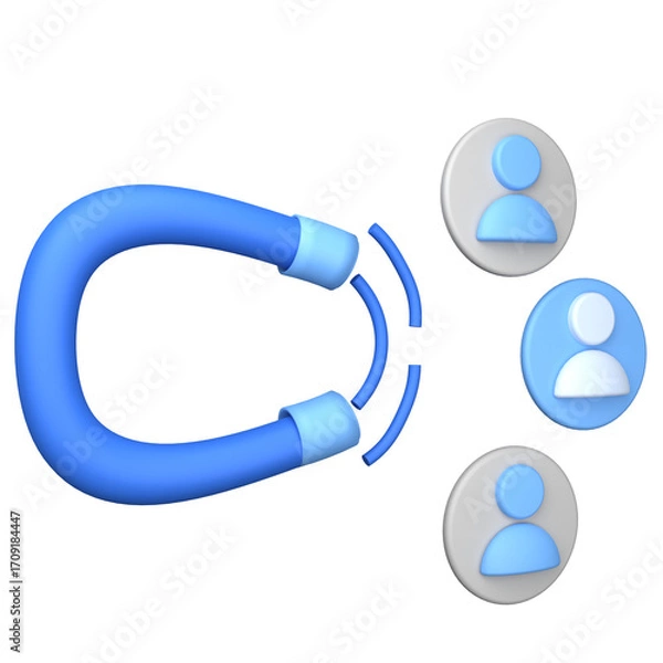Fototapeta User Attraction Soft 3D Illustration