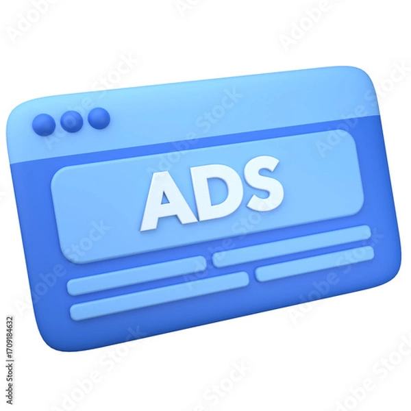 Fototapeta Website Ads Soft 3D Illustration
