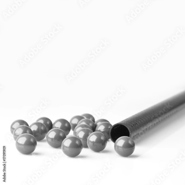 Obraz paintballs and barrel