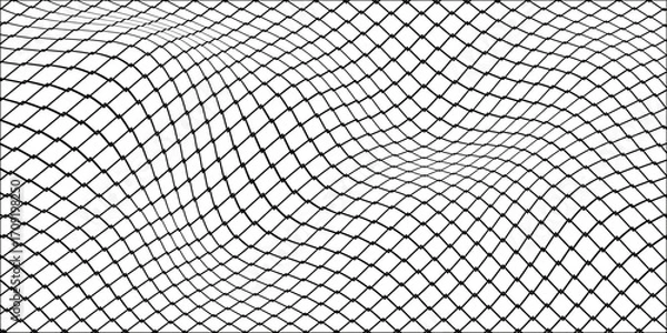 Fototapeta Mesh texture for fishing nets. Seamless pattern for sportswear or soccer goal, volleyball net, basketball hoop, hockey, athletics. vektor