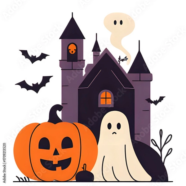 Fototapeta halloween background with pumpkin