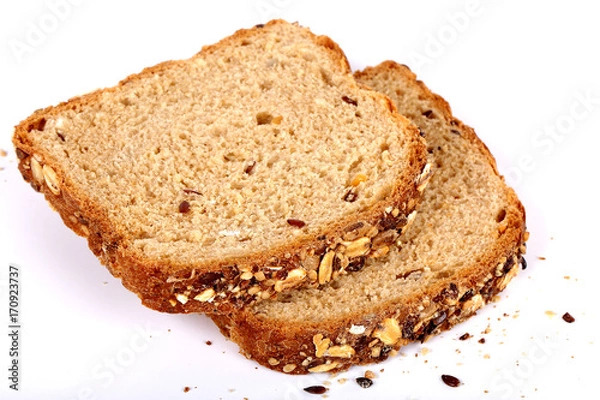 Fototapeta multi grain bread with slices