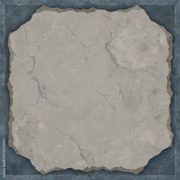 Fototapeta Jagged Granite Rock Texture Background with Bordered Blank Area for Rugged Posters