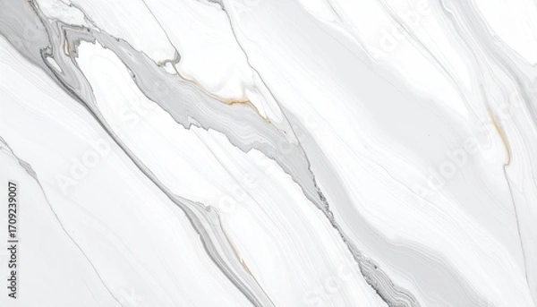 Fototapeta White Marble Texture Background with Gray Veins Smooth Surface Abstract Pattern Minimalist Design Sophisticated Stone Natural Elegant Backdrop Subtle Decoration