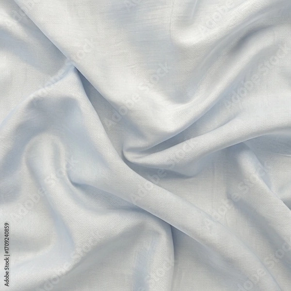 Fototapeta Soft Wrinkled Cotton Fabric Texture Background with Bordered Blank Area for Casual Layouts