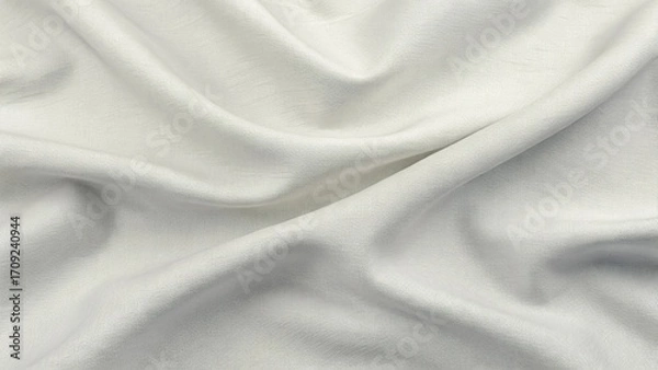 Fototapeta Soft Wrinkled Cotton Fabric Texture Background with Bordered Blank Area for Casual Layouts