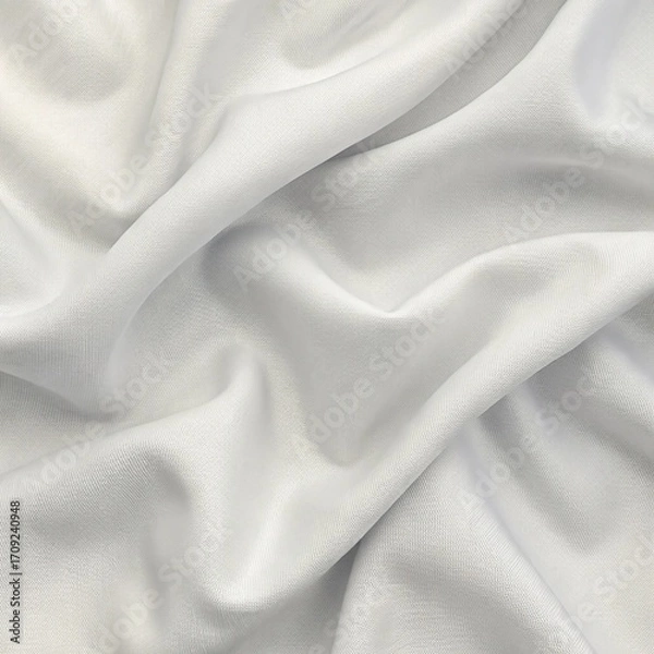 Fototapeta Soft Wrinkled Cotton Fabric Texture Background with Bordered Blank Area for Casual Layouts