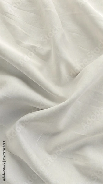 Fototapeta Soft Wrinkled Cotton Fabric Texture Background with Bordered Blank Area for Casual Layouts