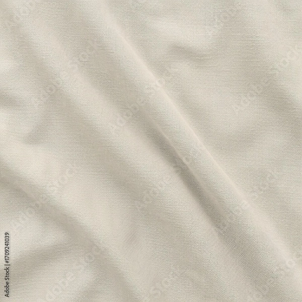 Fototapeta Soft Wrinkled Cotton Fabric Texture Background with Bordered Blank Area for Casual Layouts