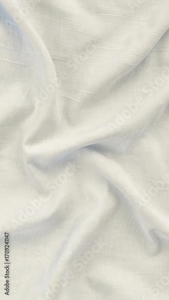 Fototapeta Soft Wrinkled Cotton Fabric Texture Background with Bordered Blank Area for Casual Layouts