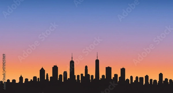 Obraz sunset in the city