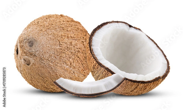 Fototapeta coconut isolated on transparent png (Image from camera)