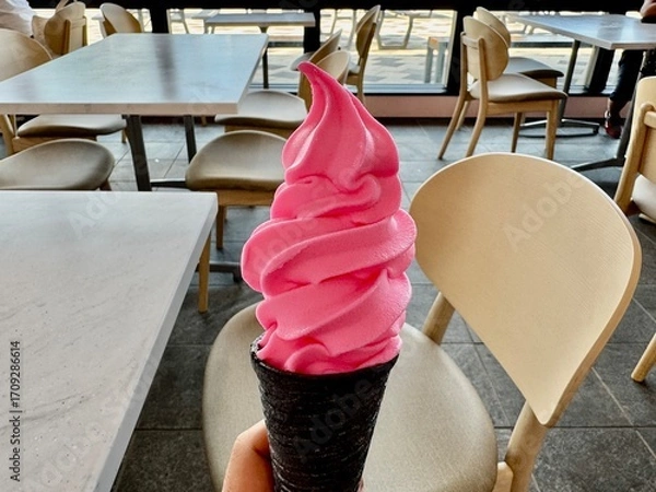 Obraz ピンクのソフトクリーム