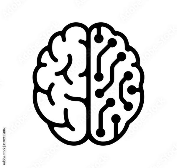 Fototapeta AI (Artificial Intelligence) vector icon illustration