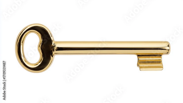 Obraz Gold key with transparent background