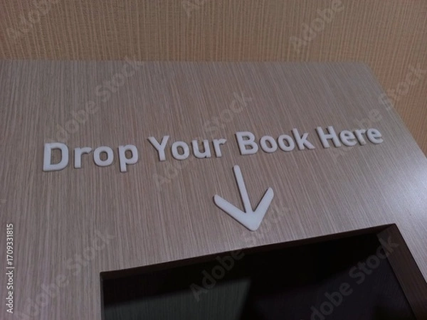 Fototapeta Box for returning borrowed books and donating free books at the library