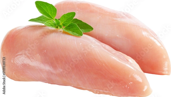 Obraz Chicken Meat Isolated On Transparent Background