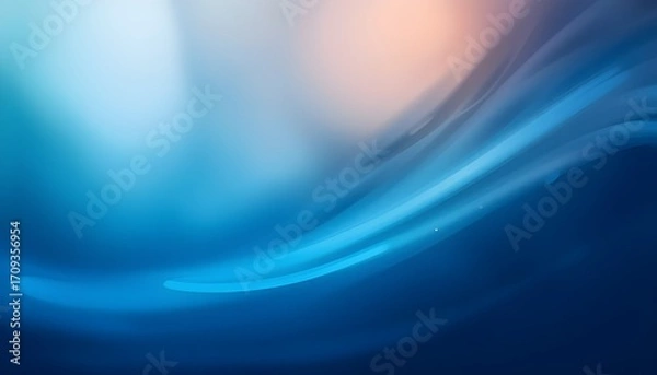 Fototapeta Blue Gradient Defocused Abstract Background – Smooth Lines Pantone Color Wallpaper for Modern Creative Design