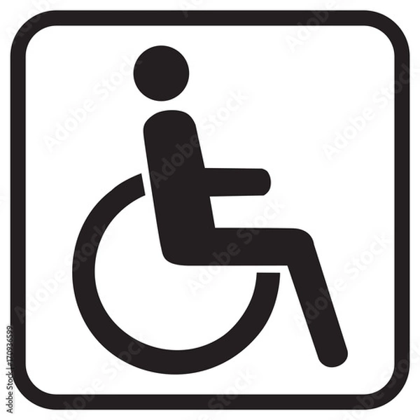 Fototapeta Disabled vector icon