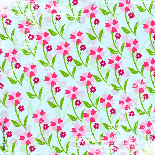 Fototapeta Flowers Pattern Design - scarp-booking style