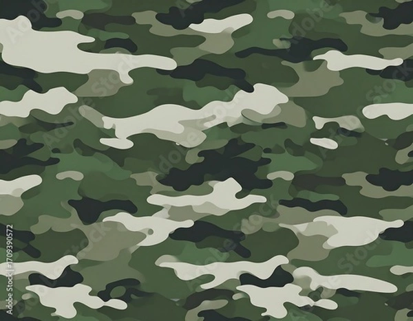 Fototapeta Camouflage pattern, various shades of green and grey