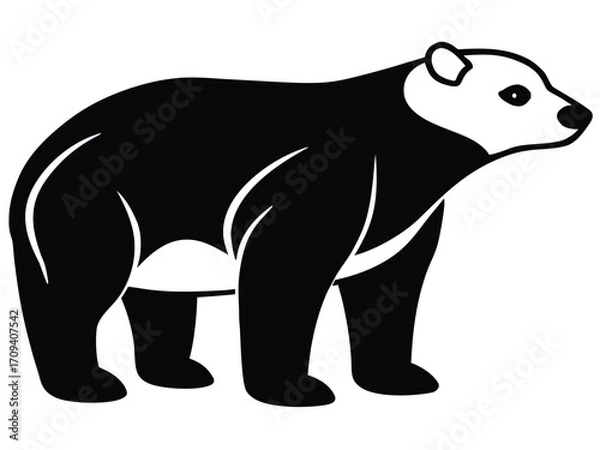 Fototapeta polar bear vector icon