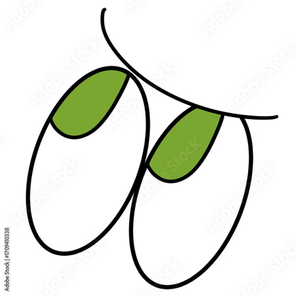 Obraz じろっ（黄緑）