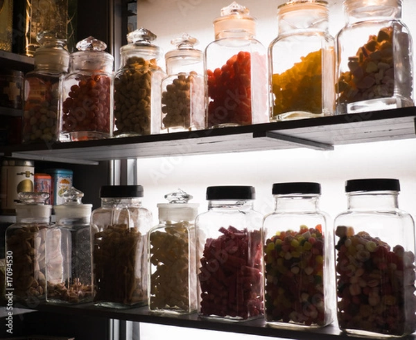 Obraz Old Dutch candy in shop window